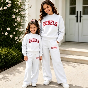 Custom Fleece Lined Mockneck Gift for Mom Comfy personalized patch work Mockneck pullover sweater <strong>mummy</strong> <strong>and</strong> <strong>me</strong> <strong>outfit</strong> set 2026 - Product Image 4