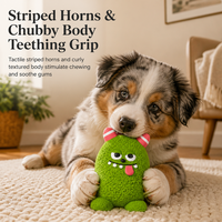 Jouet pour chien en latex naturel, adorable jouet à mâcher en forme de monstre sans dents, jouet de dentition souple pour chiots et chiens de petite et moyenne taille