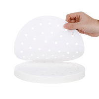 Feuilles de papier perforées rondes jetables pour cuiseurs vapeur en bambou – Améliore la circulation de l'air et la cuisson antiadhésive