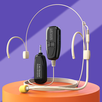 Microphone binaural sans fil 2.4g, Mini-microphone invisible adapté à l'enseignement du chant