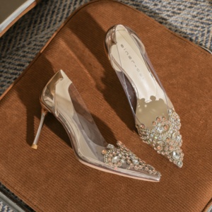 Nouvelle tendance mode coréenne Evergreen : Chaussures délicates pour femmes à plateforme verre à vin, bout pointu, à enfiler, antidérapantes - Product Image 1