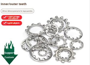 Lubyindustries Rondella di Bloccaggio Antiscivolo in Acciaio Inox 304 con Denti Esterni e Interni GB862.1 DIN6797A M3-M24 - Product Image 3