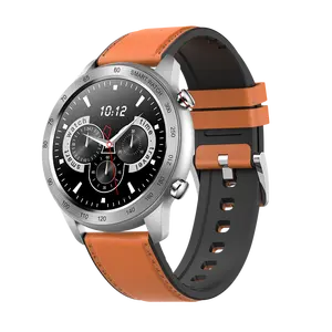 Jam tangan pintar MX5, arloji cerdas 2023 tombol putar panggilan suara musik sentuhan penuh putaran IP68, detak jantung oksigen darah