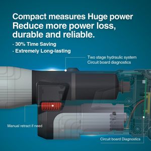Zupper PZ-1930 Mini Pro Press Tool Kit avec 1/2 ", 3/4", 1 "Pro Press Jaws pour Copper <span class=keywords><strong>Viega</strong></span>, 2pcs Battery - Product Image 5
