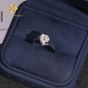 Bague de couple pour homme et femme en or 18 carats avec diamant de laboratoire DE VVS, bijoux en diamant de laboratoire de 1,08 carat, bague de mariage pour femme - Product Image 3
