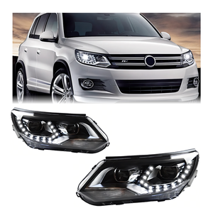 ไฟรถยนต์สำหรับ VW Tiguan ไฟหน้าโปรเจคเตอร์เลนส์2017-2020ใหม่สัญญาณไฟแบบไดนามิกไฟหน้า LED อุปกรณ์เสริมรถยนต์ DRL - Product Image 1