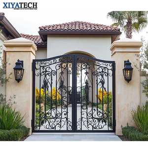 XIYATECH Puertas de entrada de hierro forjado personalizadas Estilo abierto columpio <span class=keywords><strong>automático</strong></span> para Villa Valla DE PRIVACIDAD Sistemas de diseño de puerta principal de entrada - Product Image 2
