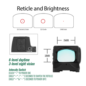 Mirino Reflex Solare SPECOPTICS con Punto Rosso, Multi-Reticolo, Regolazione Zero, Alloggiamento <span class=keywords><strong>in</strong></span> Metallo, <span class=keywords><strong>Ottica</strong></span> Tattica per Caccia - Product Image 3