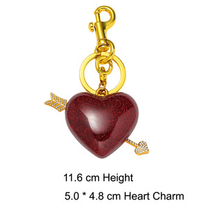 Llavero con Colgante de Corazón Rojo de la Serie Dulce y Linda, de Moda, Accesorio para Bolso, Regalo para Niña, Joyería al por Mayor, Venta Caliente 2026 - Product Image 6