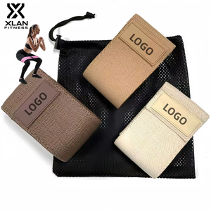 XLAN Fitness Yoga Fasce di Resistenza Antiscivolo in Tessuto e Lattice per Glutei, Elastici per Esercizi e Allenamento in Poliestere - Product Image 1