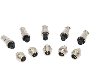 3 Holes Female Gx/df Series Aviation Connector Gx16 Panel Mount 7 Pin Aviation Connector 4 Pin