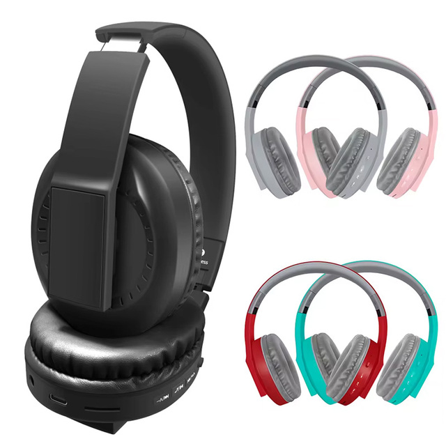 Drop Shipping D816 Over Ear Muffs Foldable 3.5mm Wired & Wireless Headphone Support TF Card/FM Radio Bluetooth Headset with Mic