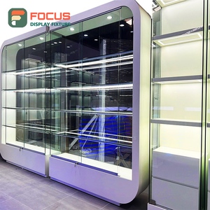 ตู้โชว์ร้านขายบุหรี่แบบทนทาน ตู้โชว์ไม้กระจกพร้อมไฟ LED ตู้โชว์ยาสูบ - Product Image 2