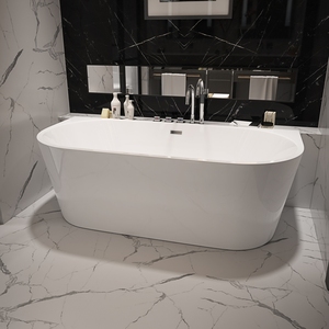 Baignoire de massage moderne en acrylique autoportante à jet d'air avec tourbillon Caractéristique Blanc Intérieur pour jacuzzis pour hôtel Utilisation domestique Comprend - Product Image 4