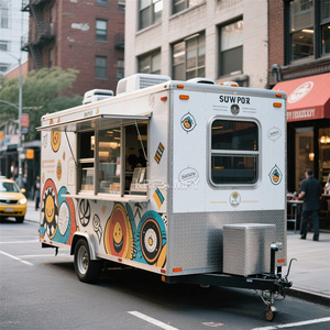 2025 Modern Cocktail Bar With Beer Table Stainless Steel <b>Mobile</b> <b>Kitchen</b> Trailer Ice Cream Coffee Food Truck - Product Image 6