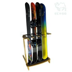 Planche de surf verticale stockage autoportant planche de surf en bambou présentoir support de planche de surf en bois - Product Image 2