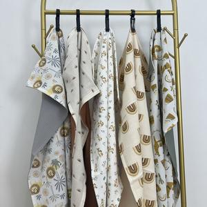 Mantas de bebé con estampado de animales de panal de gofres de algodón 100% para recién nacidos - Product Image 5