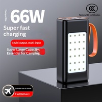 Offre Spéciale : Batterie Externe de Camping Grande Capacité avec Éclairage LED, 27000 mAh, 66W, Charge Ultra-Rapide, Affichage Numérique, Idéale pour le Streaming en Direct sur Mobile