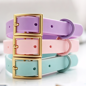 Wholesale Soft Pvc Waterproof Dog Buckle <b>Collar</b> <b>Leash</b> with Custom Logo Tag Luxury Fashion Adjustable Dog <b>Collar</b> Lead Set - Product Image 2