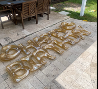 15 pièces joyeux anniversaire piscine flotteur gonflable lettre coeur piscine fête flotteur Combo grand 20 ''lettre ballons flotteur