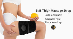 Sabuk pijat kaki elektrik nirkabel, pemijat paha dan betis untuk latihan otot pereda nyeri dan peningkatan sirkulasi darah - Product Image 3
