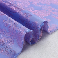 Kain Brokat Phoenix Cashew Flower Dua Warna dengan Lapisan Jacquard 100% Poliester Tahan Gesekan, Lapisan Poliester untuk Pakaian