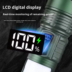 Lampe de camping multifonctionnelle portable transfrontalière en alliage d'aluminium, puissante, avec zoom télescopique laser, USB, rouge et bleu, rotation à 360° - Product Image 5