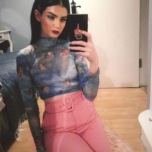 Nuovo Angelo di Stampa Della Maglia Crop Top A Maniche Lunghe Delle Donne Felpa Con Cappuccio Delle Donne - Product Image 4