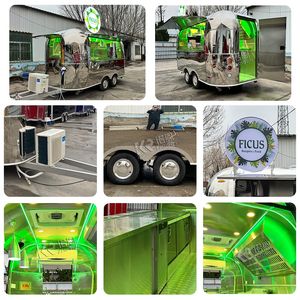 2025 Custom Color Concession Bbq Stainless Steel Food Trailer Commercial Food <b>Cart</b> Coffee Food Truck Fully Equipped Restaurant - Product Image 4