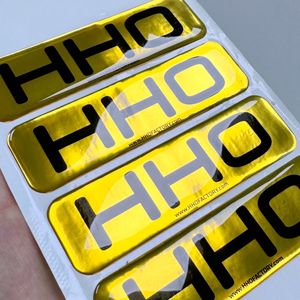 Autocollants en dôme époxy dorés et argentés personnalisés, imperméables, résistants aux déchirures, effet 3D en relief, de luxe haut de gamme pour la promotion de la marque - Product Image 1