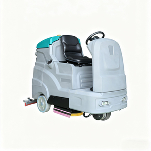 Ride on Scrubber Automatic Floor Cleaner, Battery Powered Wide Area Coverage Low Noise Design, for Indoor Commercial Use - Product Image 1