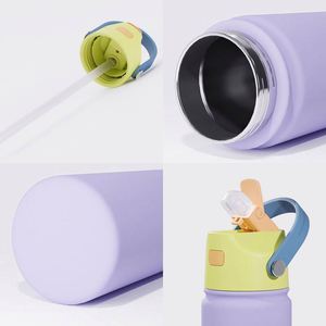Custom logo Double Wall Camping Vacuum Flask 12oz 18oz 22oz 24oz 32oz 40oz Insulated Stainless Steel Water <b>Bottle</b> with Straw - Product Image 4