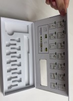 Boîte d'emballage en papier rigide écologique en matériaux recyclés, avec insert gaufré personnalisé pour stylo applicateur de beauté ou cadeau