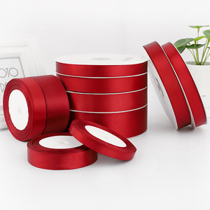 Nine-Colored Ribbon Satin Ribbon Red 10mm 15mm 25mm 38mm Wedding Gift Packaging Decoration Classic Style - Product Image 2