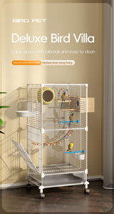 Cage à oiseaux perroquet Cage ménage grande peau de tigre Xuan Feng pivoine sacs pliable miroir moderne luxe Villa élevage boîte hôpital - Product Image 6