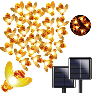 Lampe <span class=keywords><strong>solaire</strong></span> extérieur LED, fil lumineux comportant 50, 80, 100 ou 200 lampes étanches avec un panneau photovoltaïque, pour les fêtes de mariage, noël et la décoration du jardin - Product Image 1