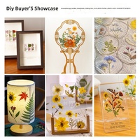 Kit de loisirs créatifs pour spécimens végétaux séchés pour les maternelles, avec fleurs séchées pressées à l'époxy, marque-page et cadre photo en résine époxy
