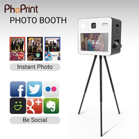 Série D Cabine à selfie Fotobox Machine Impression instantanée d'images Compatible avec les appareils photo Cabine à selfie Photo
