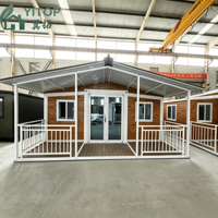 Maison pliante à deux ailes, logement conteneur extensible, bureaux, résidences, maisons préfabriquées, maison de jardin modulaire en conteneur