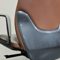 Chaise de bureau en cuir pour dirigeant, PDG, manager, avec support lombaire ergonomique empilable pour les visiteurs de conférence