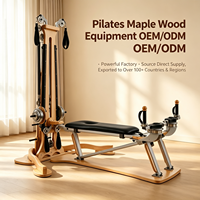 MJD-W42A Équipement de Pilates multifonction professionnel avec tour à poulies, structure en bois, machine de fitness pour rotation corporelle et étirement