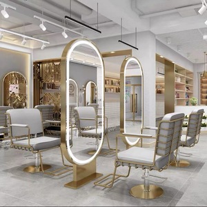 Miroir de salon LED mural, grand miroir de coiffure professionnel avec éclairage LED pour salon de beauté, salon de coiffure - Product Image 4