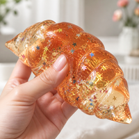 Jouet Squishy Conque à Remontée Ultra Lente, Rempli de Gelée, Étoile Pailletée, Anti-Stress, Jouet à Presser, Fidget Toy pour Enfants et Adultes, Cadeau