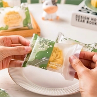 Sachet d'emballage plastique mat de haute qualité pour gâteaux de lune, donuts, gaufres et biscuits, thermoscellable