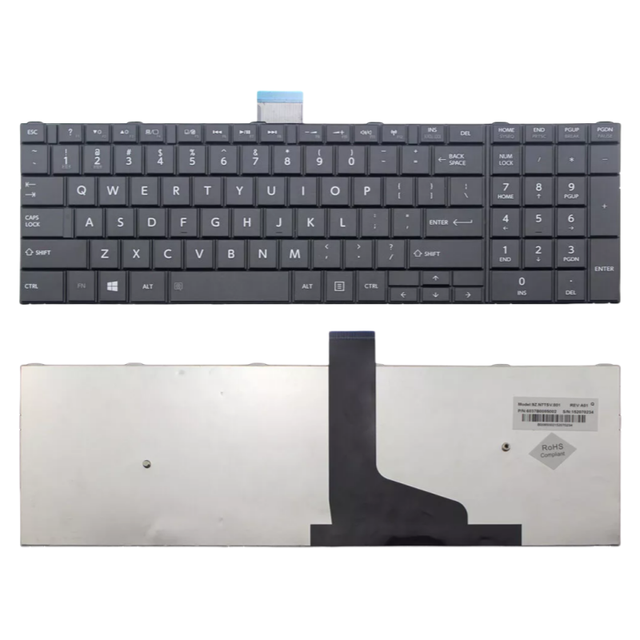 Laptop Accessories US Layout Keyboards for Toshiba Satellite C55-A C55D-A C50 C50-A Computer Keyboard Replacement OEM Factory