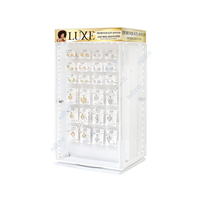 Usine personnalisé Plexi verre montre 360 plateau tournant Boutique boutique armoire boucle d'oreille 4 quatre côtés rotatif bijoux vitrine vitrine