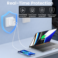 Chargeur multi-ports GaN 65W TKT en gros, prise UK, PD 3.0 QC 4.0, charge rapide pour iPhone, adaptateur secteur pour ordinateur portable, fournisseur ODM