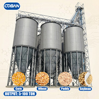 Silo de stockage de céréales et de fourrage de 5 à 100 tonnes pour maïs, soja, pour projets complets de moulin à farine ou de ligne d'alimentation de volailles