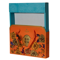 Premium Tee-Schokoladen-Zucker-Verpackung Tragbare Starre Papierbox Maßgefertigte Luxus-Orange Schubladengeschenkbox mit Bandgriff