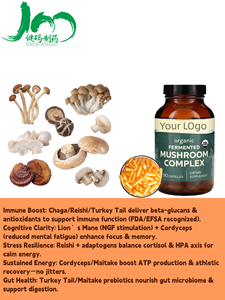 Таблетки с экстрактом гриба рейши 500 мг для поддержки иммунитета, OEM/ODM, под собственной торговой маркой - Product Image 4
